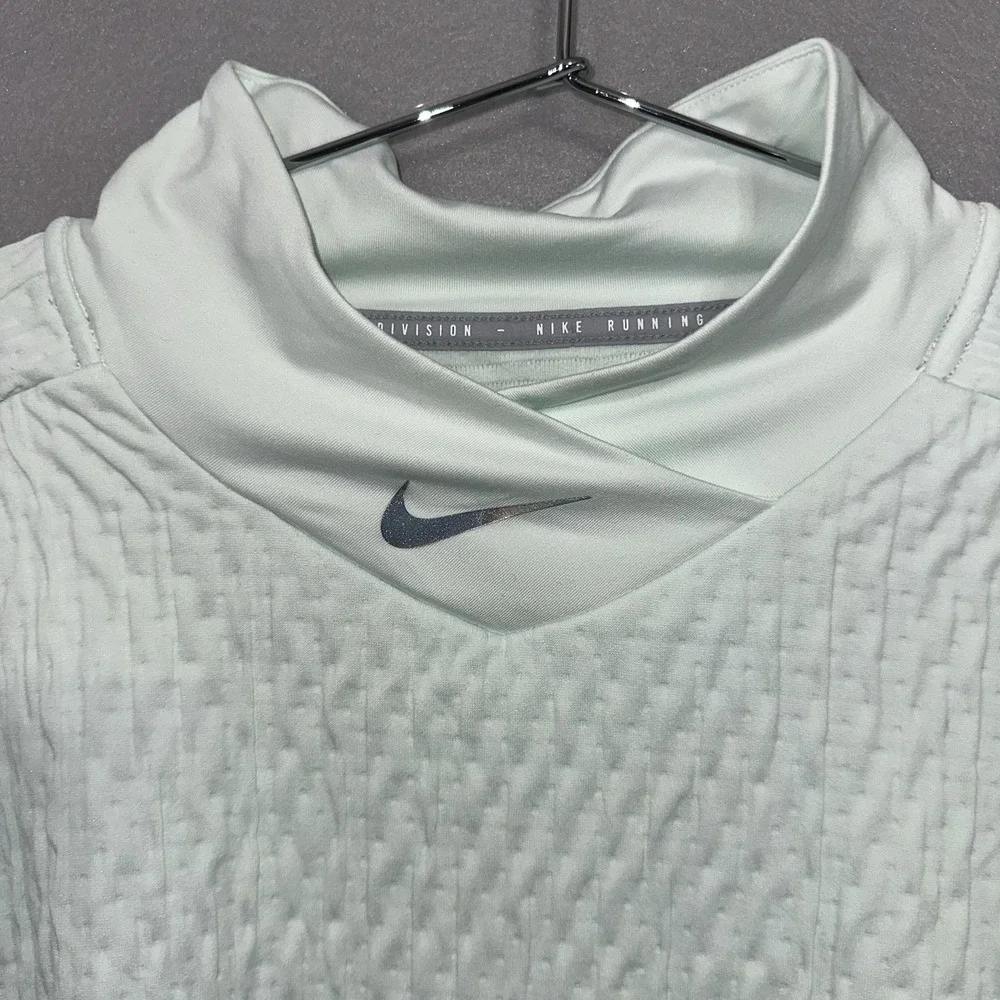 Nike Womens Therma-FIT Run Division Pullover Mock Neck Mid-layer Size Large Mint